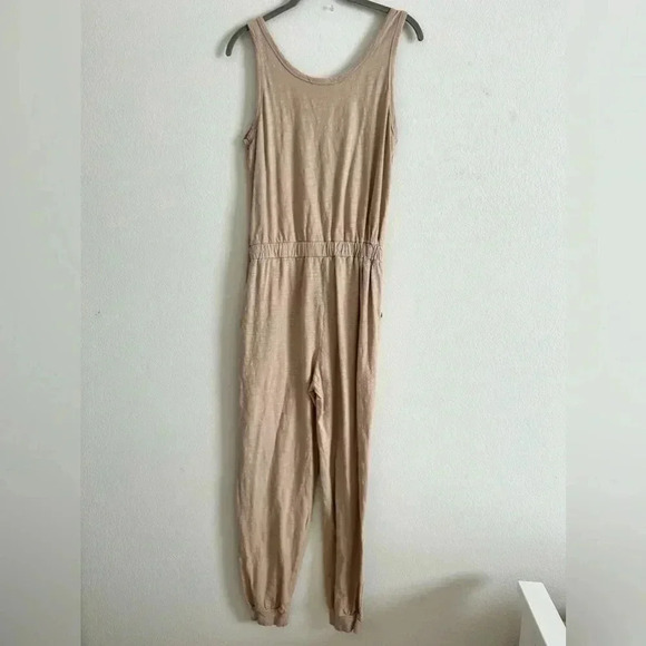 Tan Jumpsuit and Long Cardigan Set | size small - Picture 10 of 13